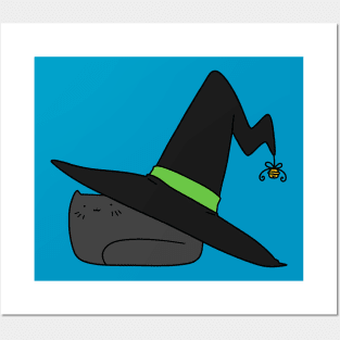 Witch Hat Black Cat Posters and Art